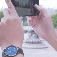 Relógio masculino de marca de luxo OLEVS 5869 Quartz Relógios de pulso com reserva de energia resistente à água e relógio cronógrafo de couro genuíno